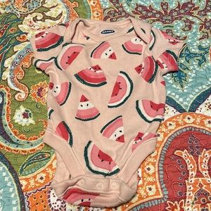 Watermelon onesie with green pants